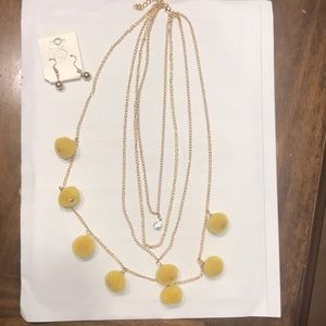 Costume jewelry necklace and earrings